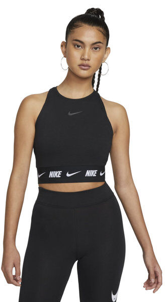 Nike W Nsw Crop Tape - top fitness - donna Black L