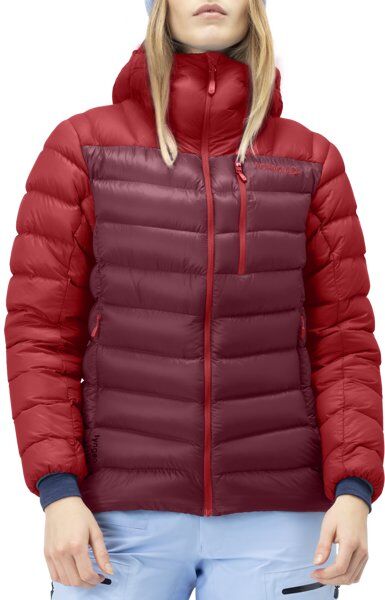 Norrona Lyngen Down850 Hood - giacca piumino - donna Dark Red/Red XS