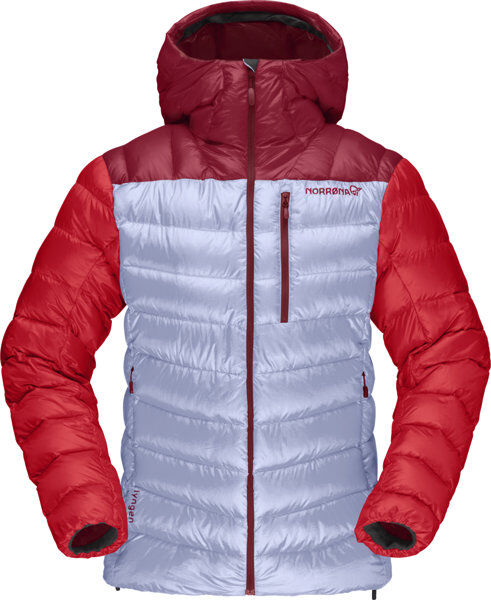 Norrona Lyngen Down850 Hood - giacca piumino - donna Grey/Red XS