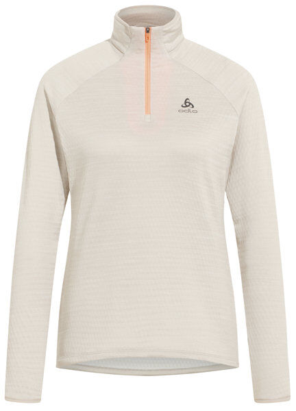 Odlo Midlayer 1/2 Zip Millenium Element - felpa in pile - donna Beige L