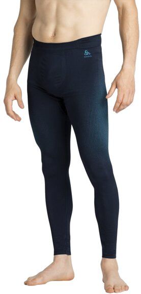 Odlo Performance Warm Eco Baselayer - calzamaglia - uomo Blue/Green XL