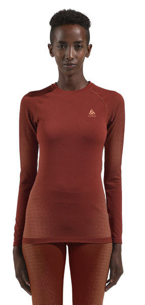 Odlo Performance Warm Eco Baselayer - maglietta tecnica - donna Brown XS