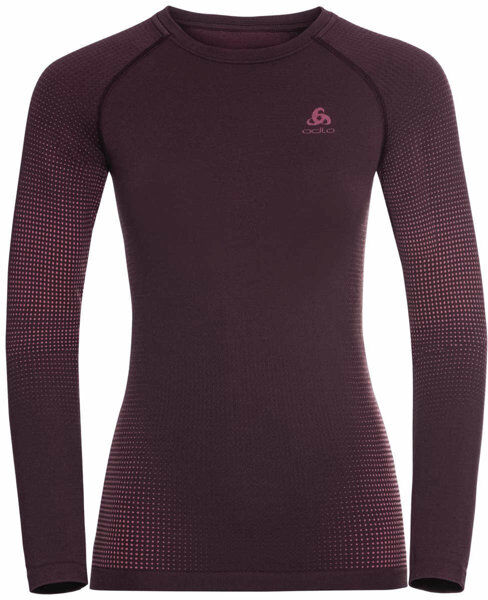 Odlo Performance Warm Eco Baselayer - maglietta tecnica - donna Bordeaux L