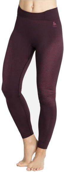 Odlo Performance Warm Eco Leggings - calzamaglia - donna Dark Red L