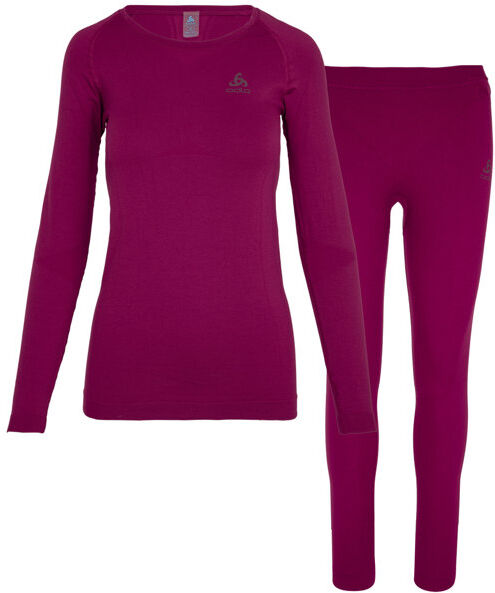 Odlo Winter Specials Performance Evolution Warm - set intimo - donna Dark Pink XS