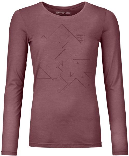 Ortovox 185 Merino Tangram Logo Ls W - maglietta tecnica a maniche lunghe - donna Pink M