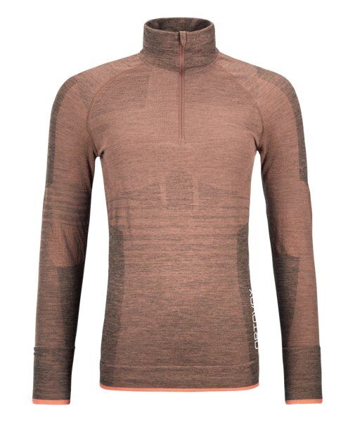 Ortovox Competition Zip Neck W - maglietta tecnica maniche lunghe - donna Light Orange XS