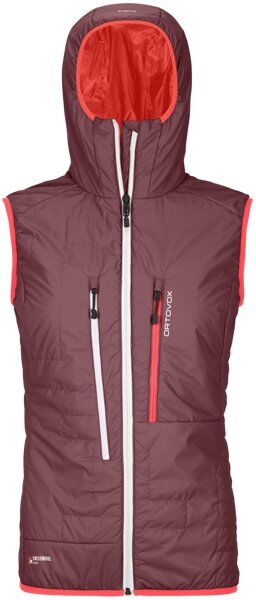 Ortovox Swisswool Piz Boè - gilet sci alpinismo - donna Dark Pink/Red M