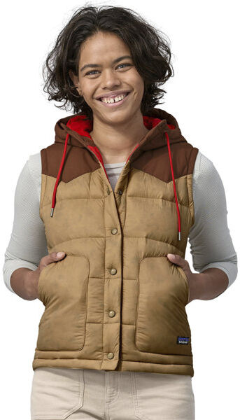 Patagonia Bivy W - gilet in piuma - donna Brown/Red XS