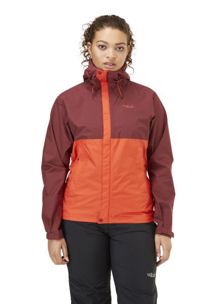 Rab Downpour Eco - giacca trekking - donna Orange/Red 14 UK