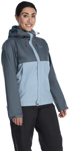 Rab Downpour Eco - giacca trekking - donna Grey/Light Blue 10 UK