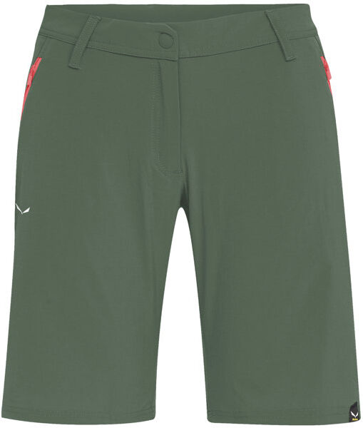 Salewa *Talvena DST - pantaloni corti trekking - donna Green/Red/White I50 D44