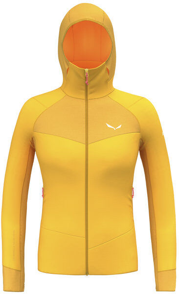 Salewa Agner Pl W Hoodie - felpa in pile - donna Yellow/Dark Yellow I42 D36