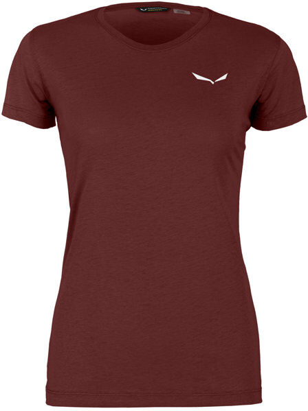 Salewa Alpine Hemp Logo - T-shirt - donna Dark Red/White I46 D40