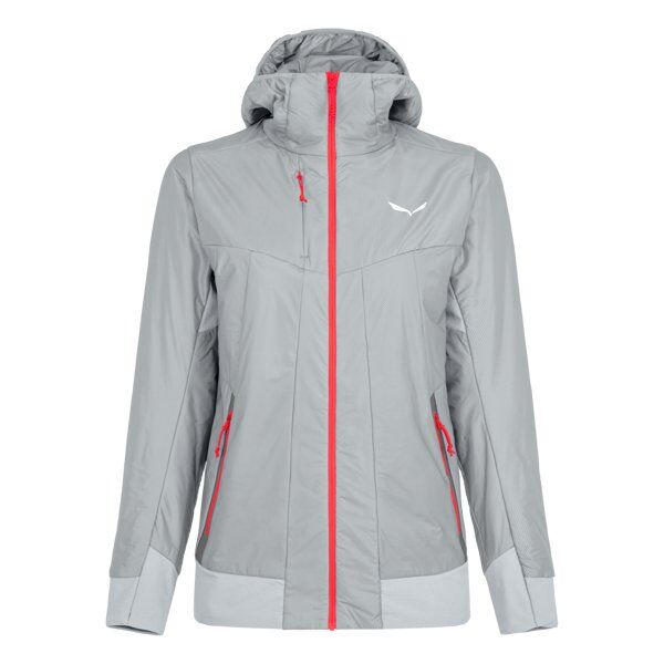 Salewa Pedroc Hybrid Twc M Hood - giacca ibrida - donna Light Grey/Orange I46 D40