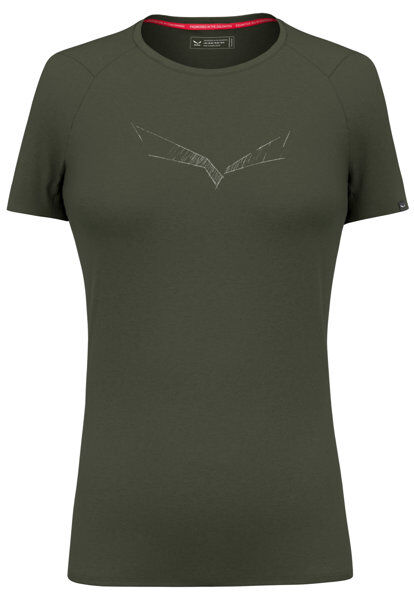 Salewa Pure Eagle Sketch AM W - T-shirt - donna Dark Green/White I44 D38