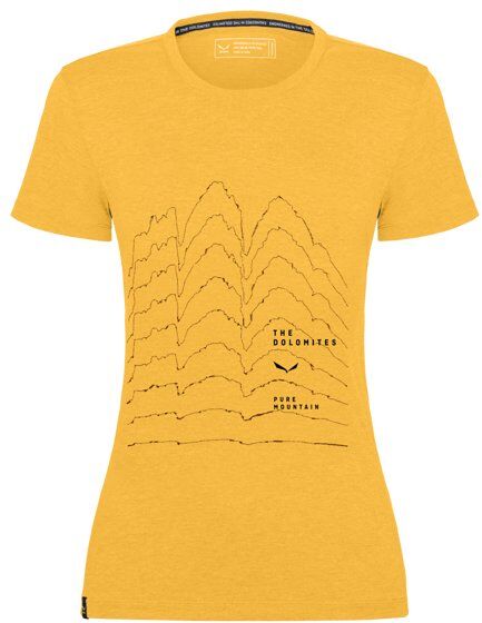 Salewa Pure Skyline Frame Dry W - T-shirt - donna Yellow I48 D42