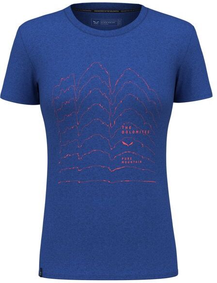 Salewa Pure Skyline Frame Dry W - T-shirt - donna Blue I42 D36