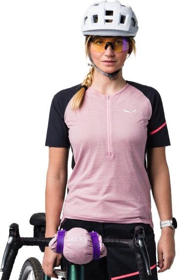 Salewa Vento AM W - maglia ciclismo - donna Pink/Black I44 D38