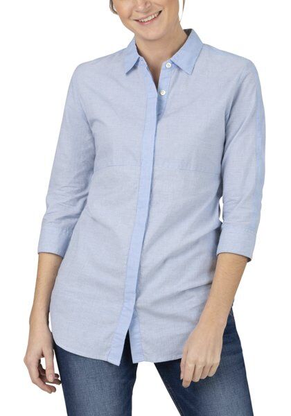 Timezone Contrast W - camicia maniche lunghe - donna Light Blue XS