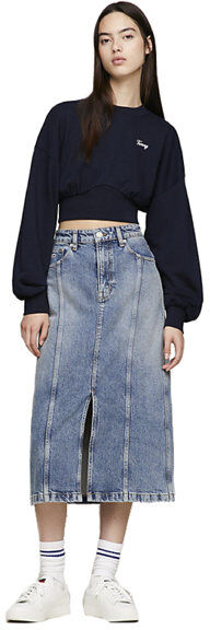 Tommy Jeans Tjw Crop Relaxed Fit - maglione - donna Dark Blue XS