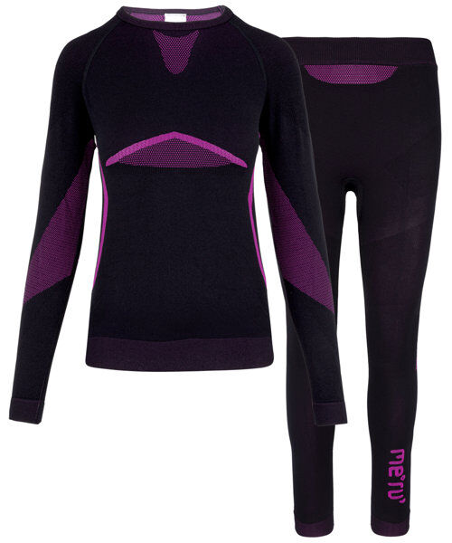 Meru Set Winter - intimo tecnico - donna - Black/Pink