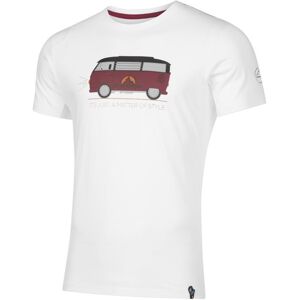 La Sportiva Van - T-shirt arrampicata - uomo White/Dark Red M