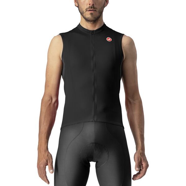 castelli entrata vi sleeveless - maglietta bici - uomo black/dark grey 3xl