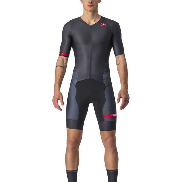 castelli free sanremo - completo ciclismo - uomo black l