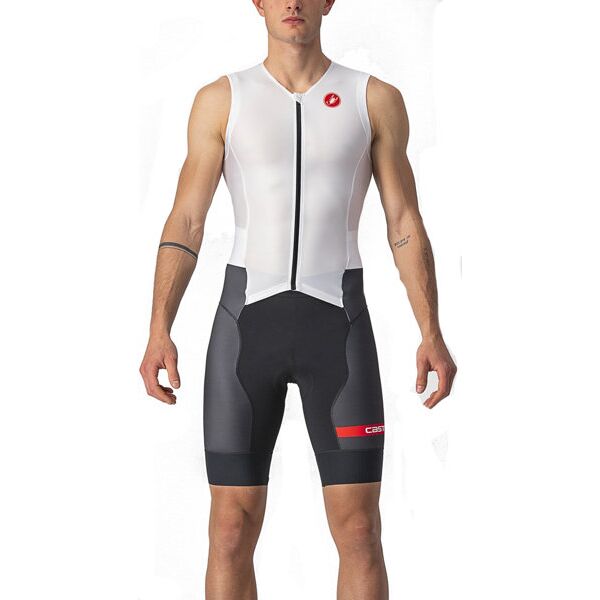 castelli free sanremo 2 - completo ciclismo - uomo white/black xs