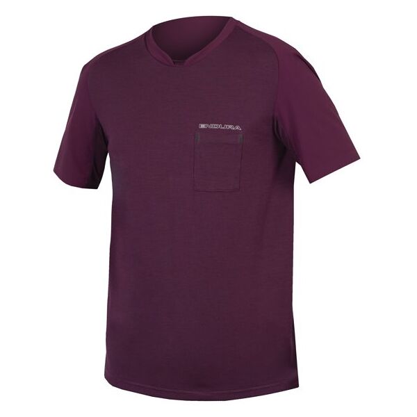 endura gv500 foyle t - maglia gravel - uomo purple 2xl