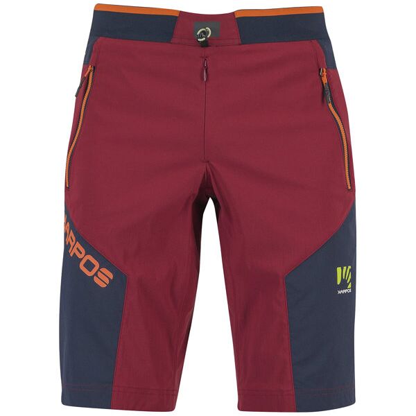 karpos rock evo m - pantaloni corti trekking - uomo dark red/dark blue/orange 50