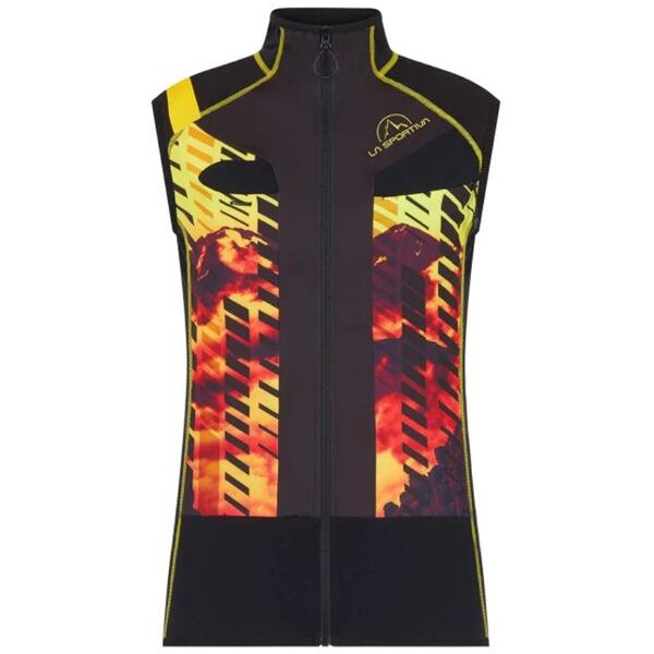 la sportiva stratos racing ii - gilet softshell - uomo black/yellow/orange s