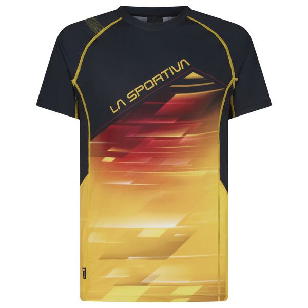 la sportiva wave m - maglia trail running - uomo black/yellow s