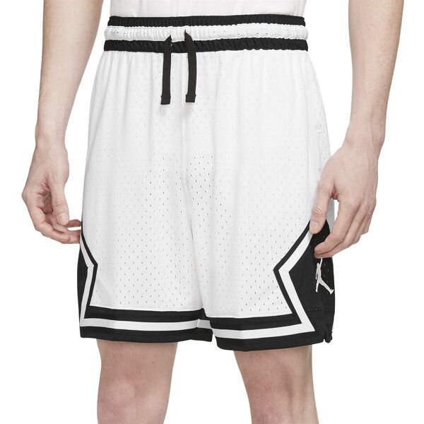 nike jordan jordan dri-fit sport - pantaloni da basket - uomo white/black m