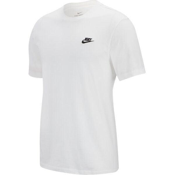 nike sportswear club - t-shirt fitness - uomo white s