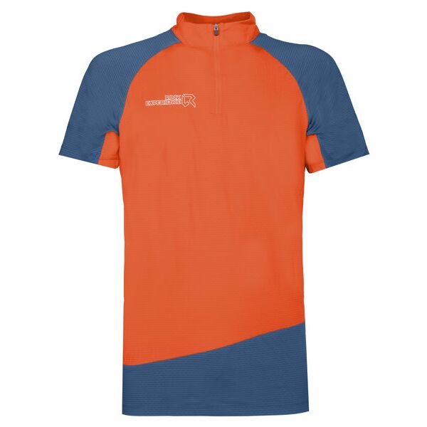 rock experience merlin ss hz m - t-shirt - uomo orange/blue 3xl