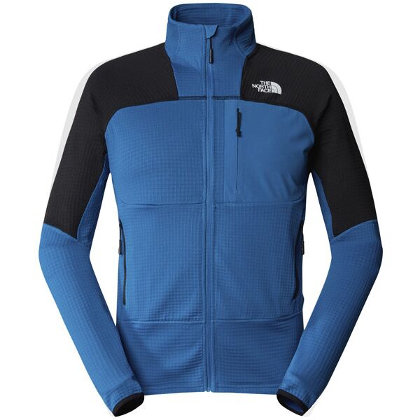 the north face m stormgap powergrid hoodie - felpa in pile - uomo light blue/black xl