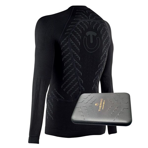 therm-ic ultra warm s.e.t + body-pack - maglietta tecnica maniche lunghe - uomo black l/xl