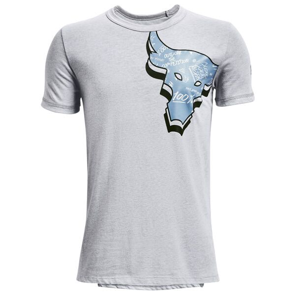 under armour project rock sms - t-shirt fitness - ragazzo gray ym