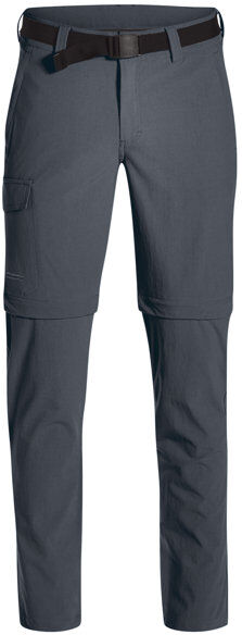 maier sports torid slim zip - pantaloni zip-off - uomo grey 24 (short version)