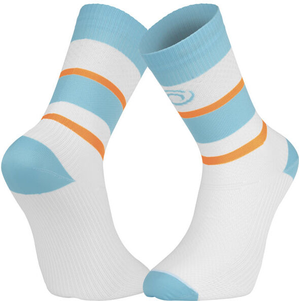 BV Sport Light Run Haute - calzini lunghi Light Blue/Orange 36/38