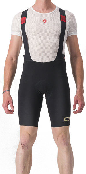 Castelli Premio Black Bibshort Ltd Edition - pantaloncini bici - uomo Black/Yellow XL