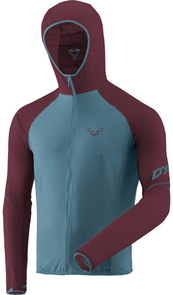 Dynafit Alpine Wind 2 - giacca trail running - uomo Light Blue/Bordeaux 46