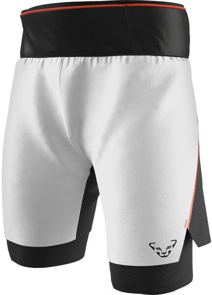 Dynafit DNA Ultra 2in1 - pantaloni corti trail running - uomo White/Black/Red 2XL