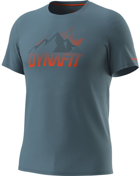 Dynafit Transalper Graphic S/S - T-shirt - uomo Light Blue/Red/Blue S