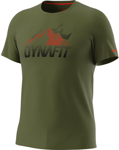 Dynafit Transalper Graphic S/S - T-shirt - uomo Dark Green/Black/Red S