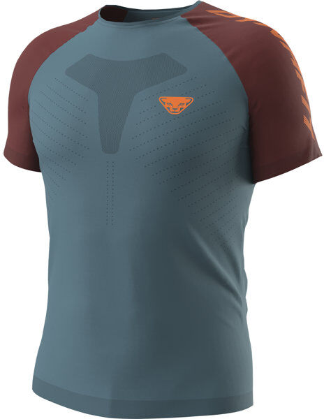 Dynafit Ultra 3 S-Tech S/S - maglia trail running - uomo Light Blue/Dark Red S/M