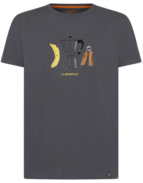 La Sportiva Breakfast - T-shirt - uomo Dark Grey/Yellow/Orange S
