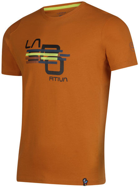 La Sportiva Stripe Cube M - T-Shirt - uomo Orange/Dark Blue S